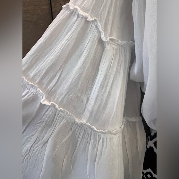 FREE PEOPLE PEASANT TOP - OFF THE SHOULDER - COASTAL COWGIRL BOHO MILKMAID - Picture 4 of 12